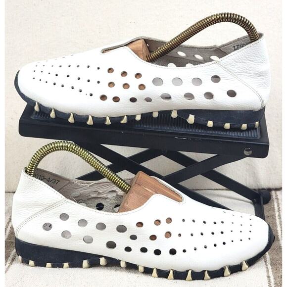 LITFOOT LF9010 Comfy White Leather Shoes Golf Friendly Women's Size 37 / 6.5 US - Picture 1 of 13